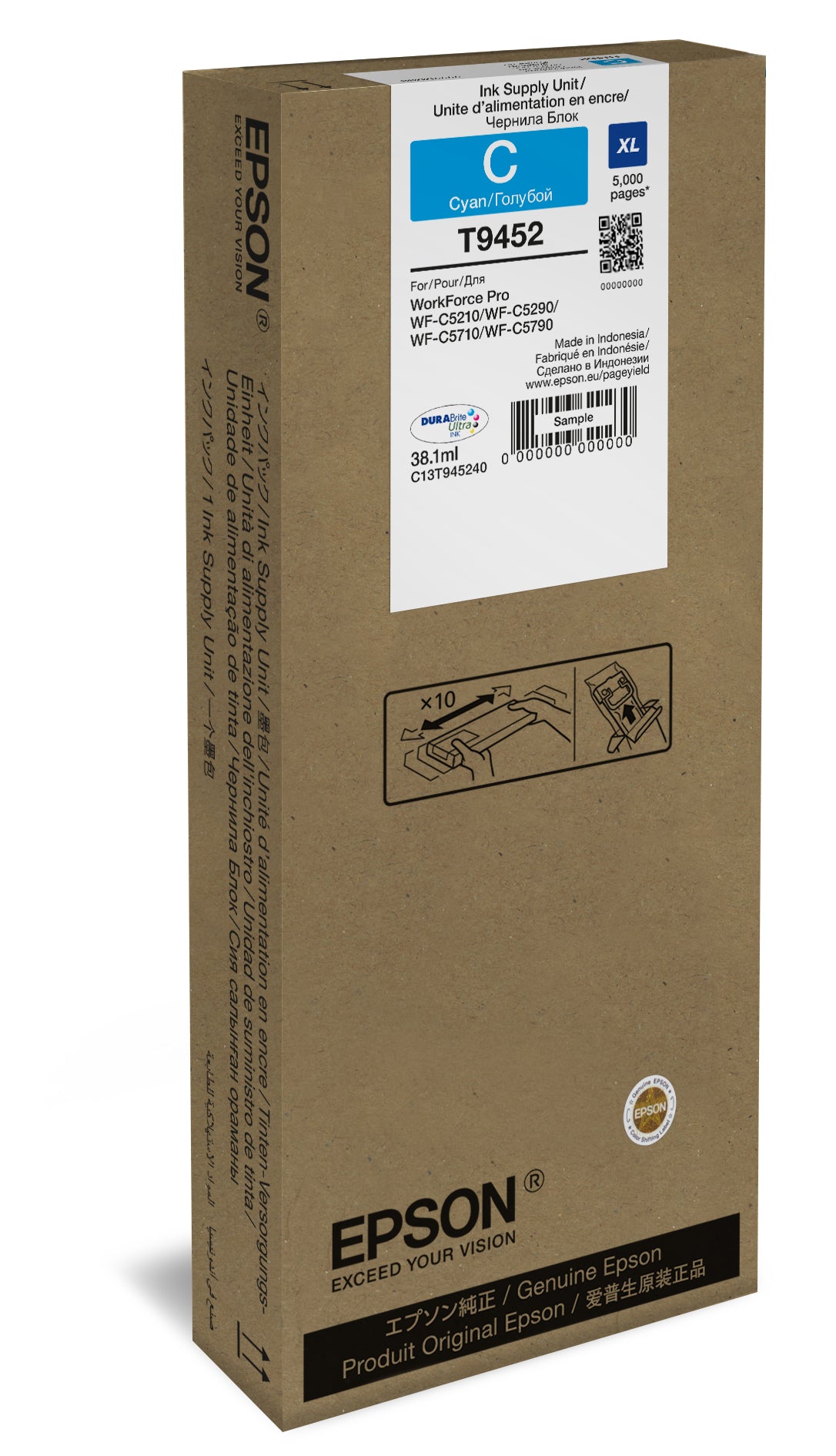 Epson Ink T9452 / C13T945240 Cyan XL